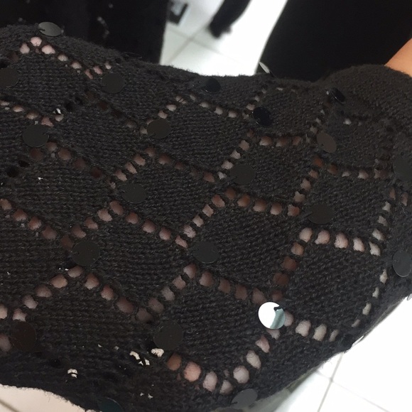 Excellent Condition Peekaboo Sequin Sweater - Picture 7 of 7